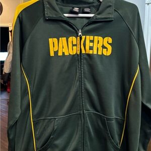 Green Bay Packers Full Zip Jacket 3XL Big NFL Team Apparel Green Yellow